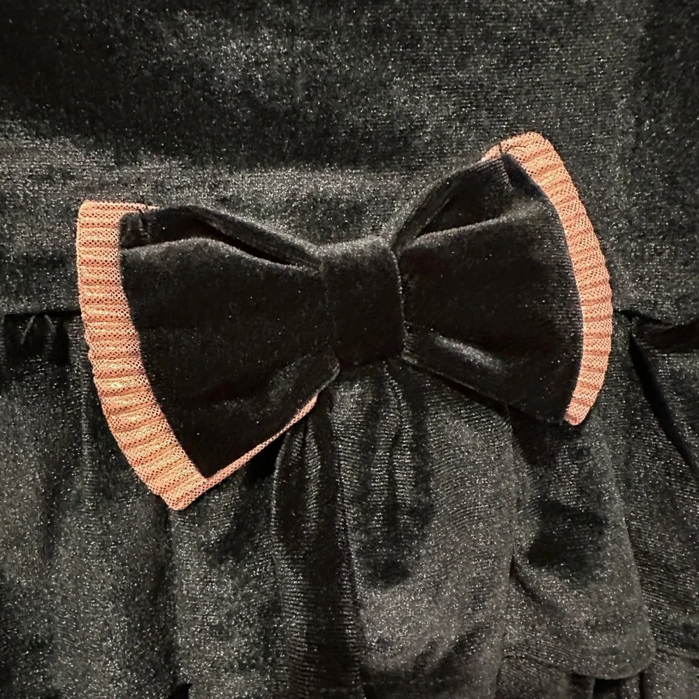 Blueberi Boulevard Baby Girls Hunter Green‎ Velvet Bow Christmas Dress 18 Month